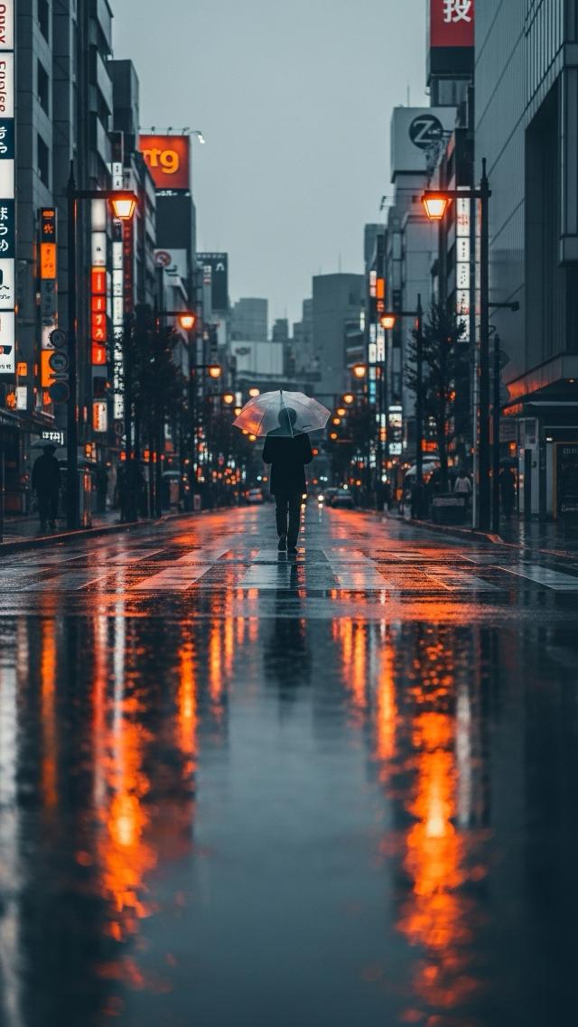 Street in the Rain