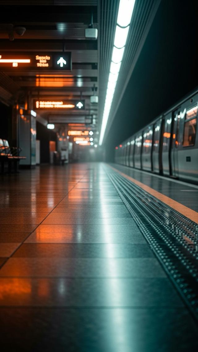 Quiet Subway Platform