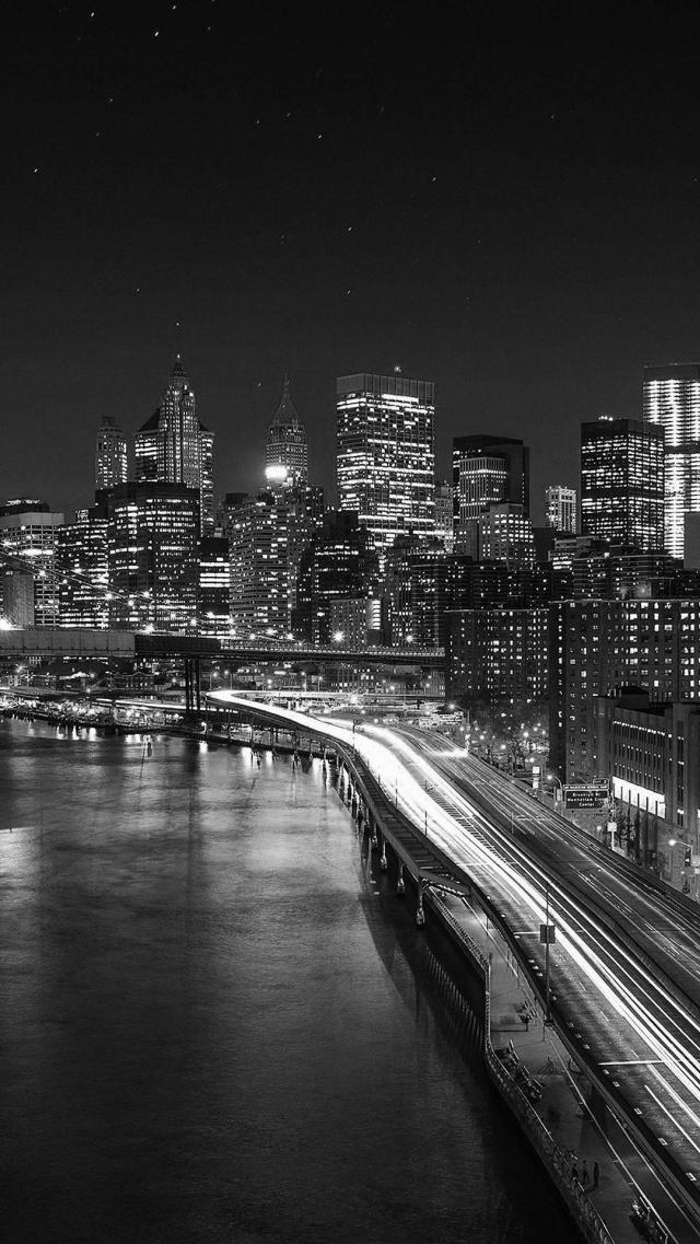 Monochrome Night Scene