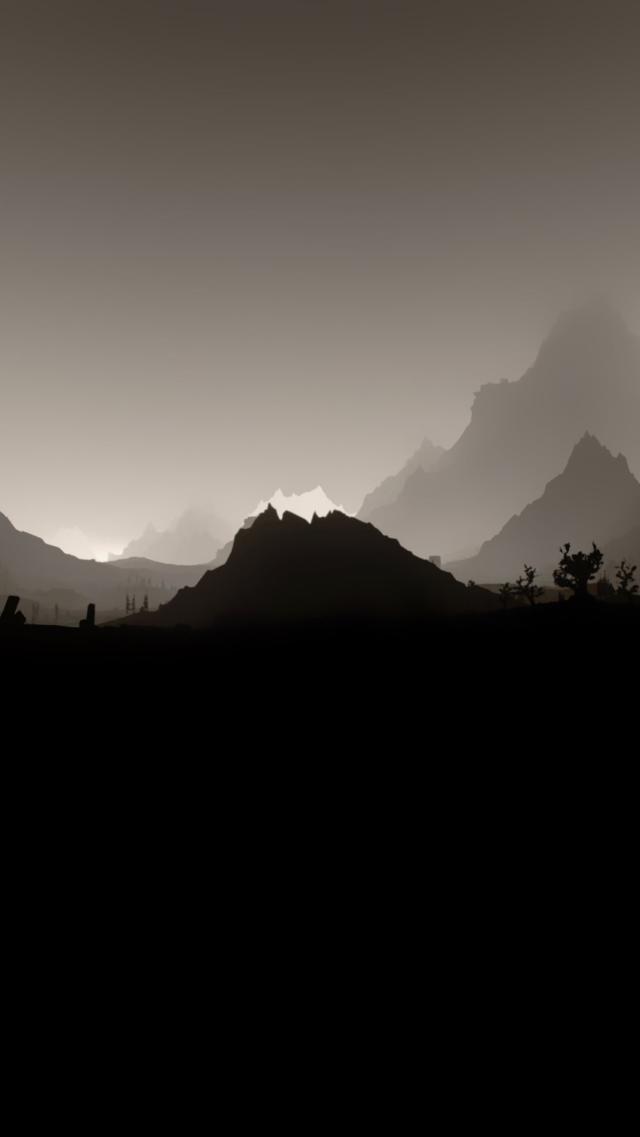 山のシルエット