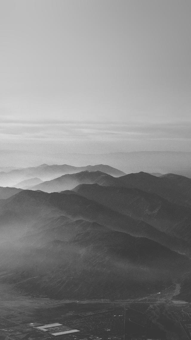 Mountain Range - Black and White Photo