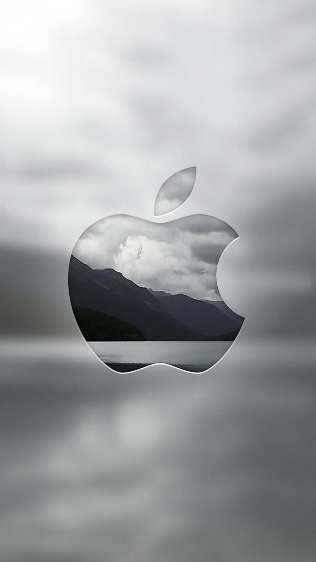 Frosted Glass Apple Logo