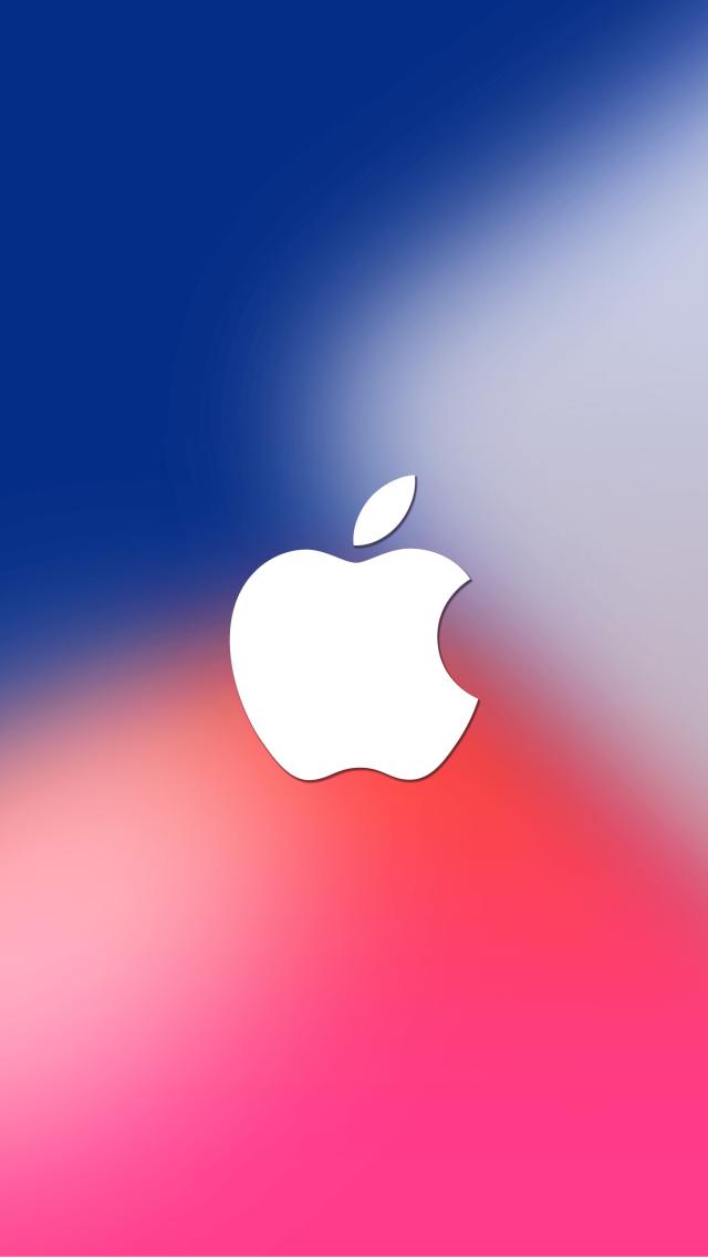 Pink/Blue Apple Logo