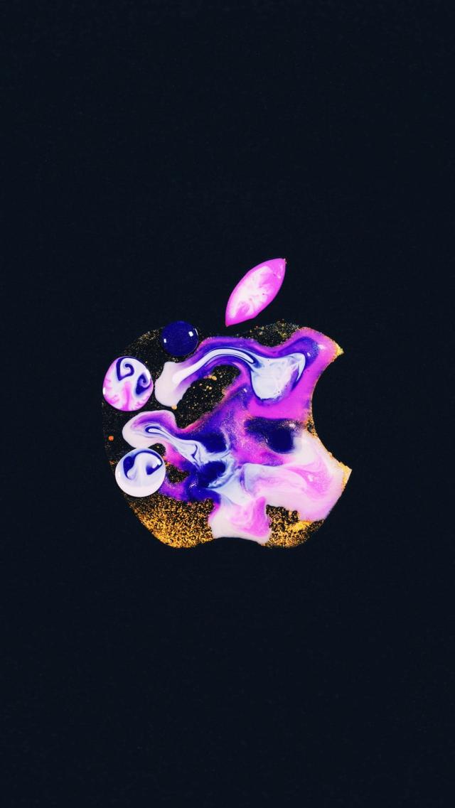Apple Logo - Marble Pattern
