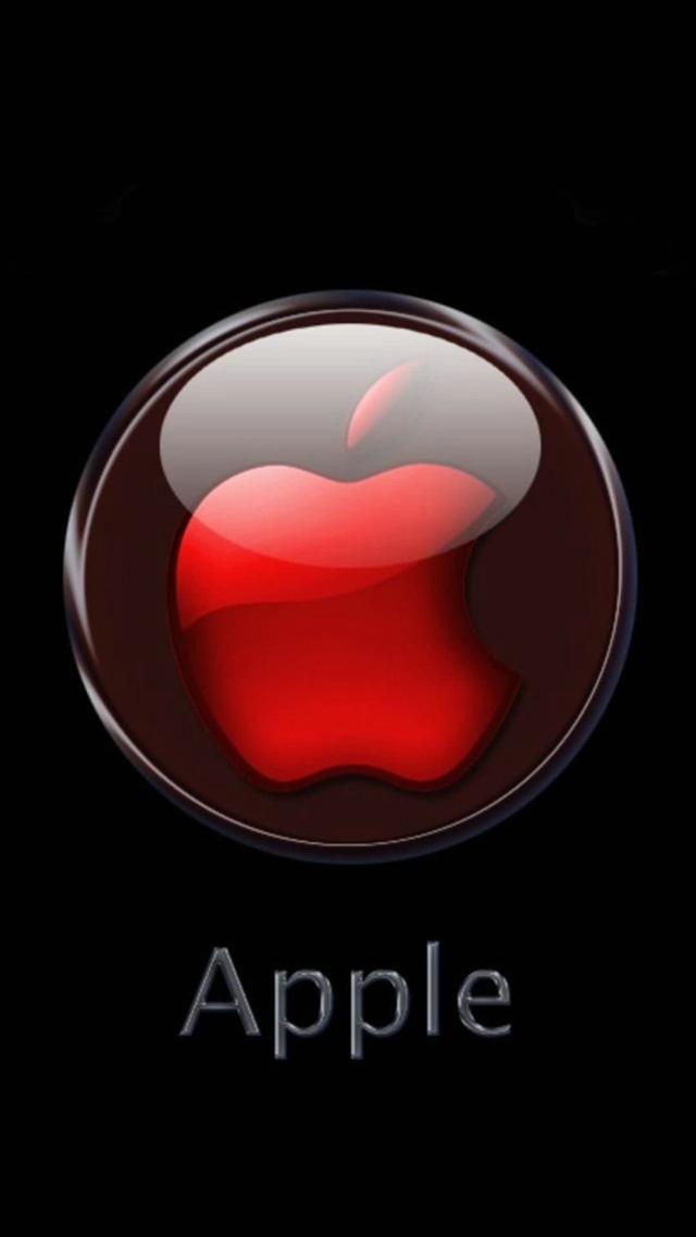 Apple Logo - Red/Black