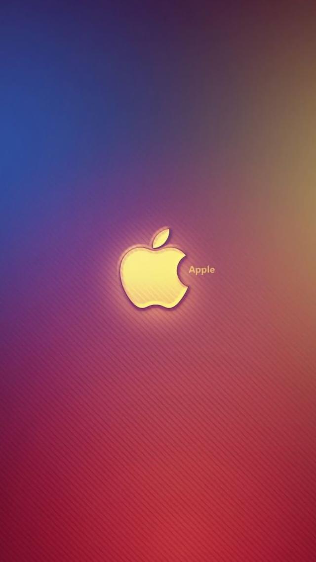 Apple Logo - Red/Blue