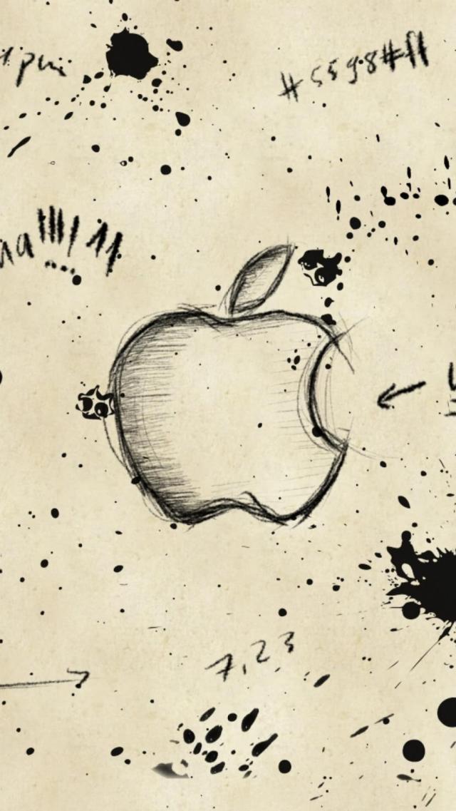 Hand - drawn Style Apple Logo