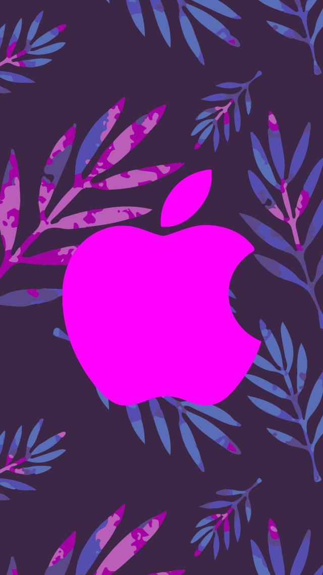 Apple Logo - Leaf Pattern