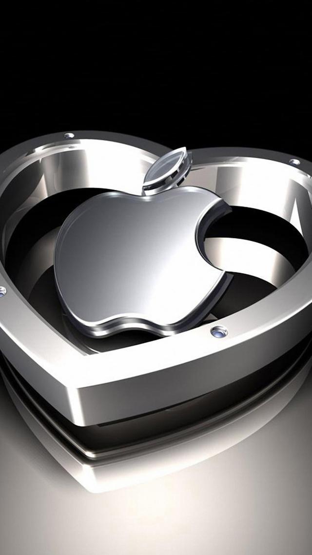 Apple Logo - 3D Silver