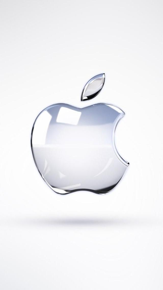 Glass-textured Apple Logo Wallpaper