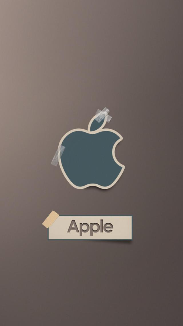 Apple Logo Pasted with Tape