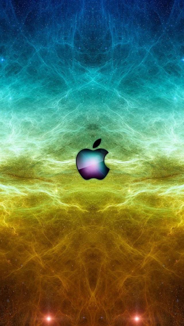 Apple Logo with Rippled Pattern
