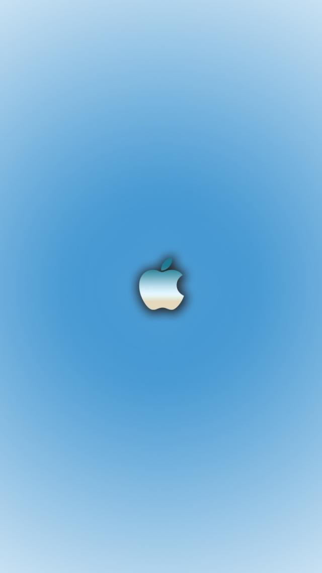 Apple Logo with Blue Gradient