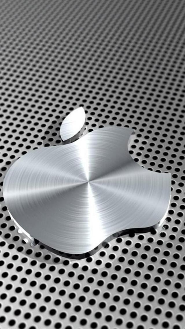 Apple Logo & Silver Metallic Style