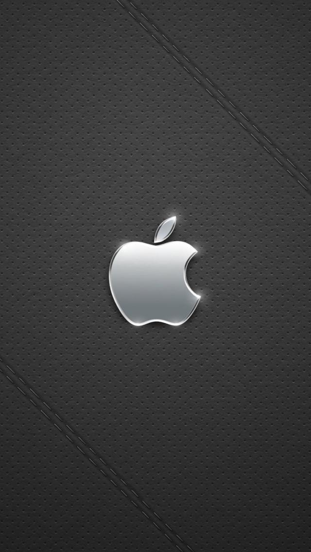 Black and Silver Apple Phone Wallpaper
