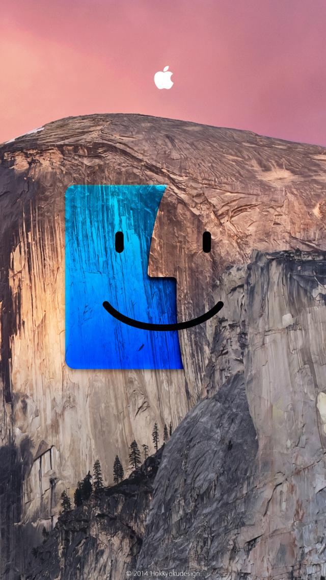 Finder Yosemite Wallpaper for iPhone