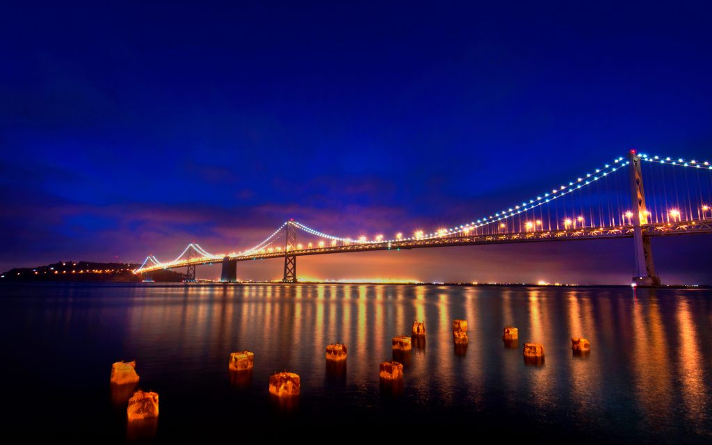 夜色中的跨海大桥