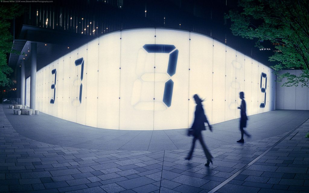 数字墙夜景