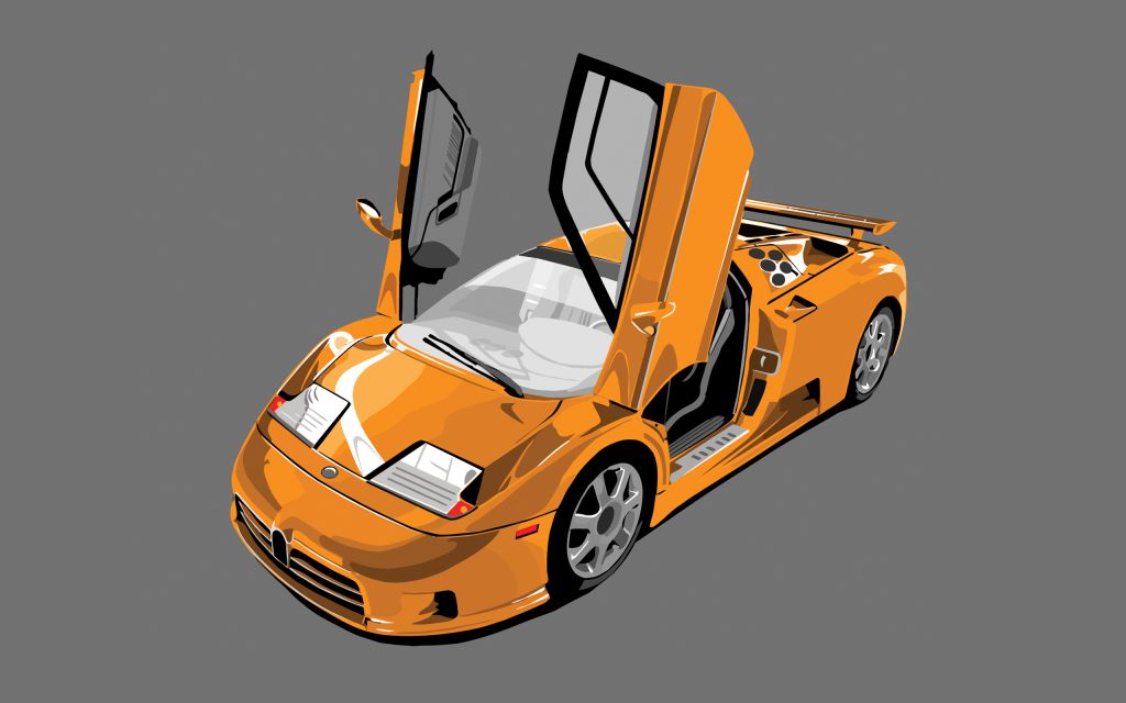 橙色跑车