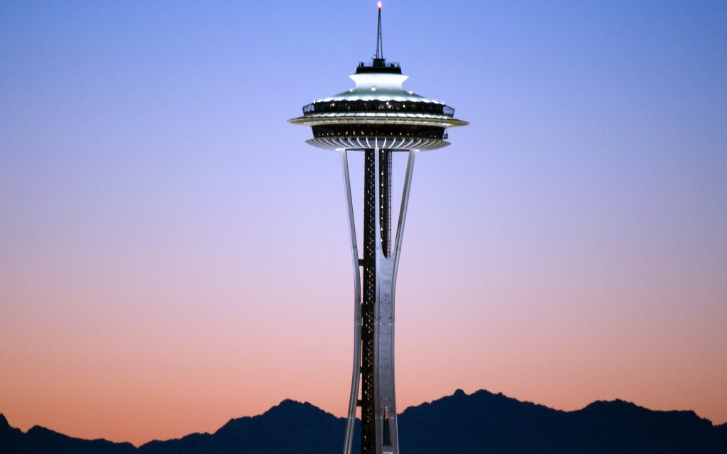 太空针塔夜景