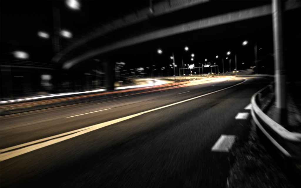 夜路车流