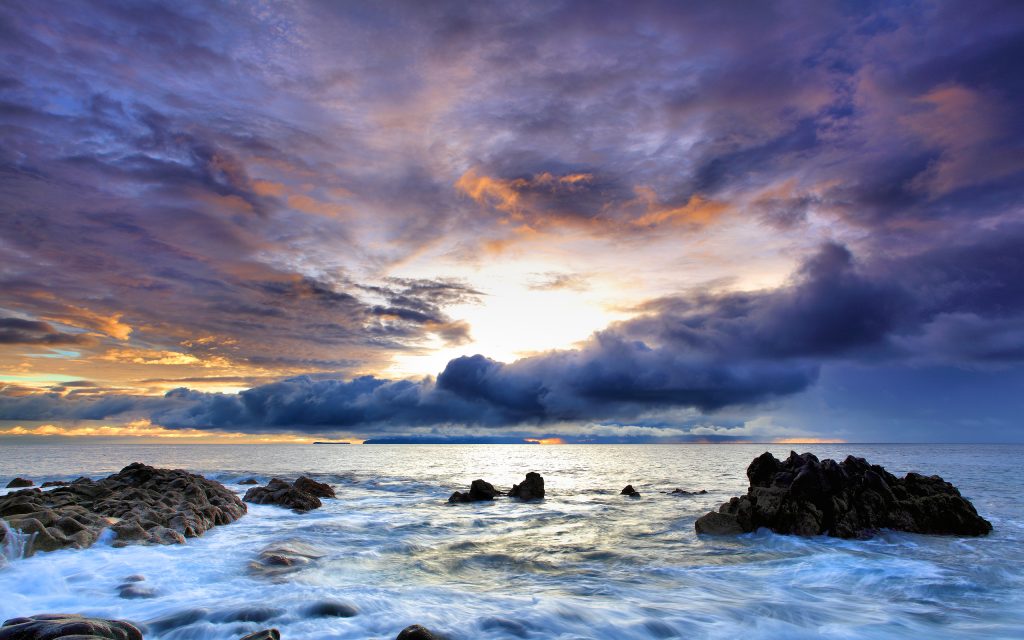 海天一色夕阳