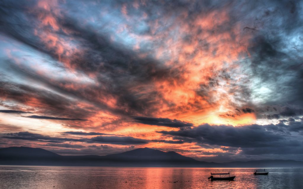 海上夕阳美景
