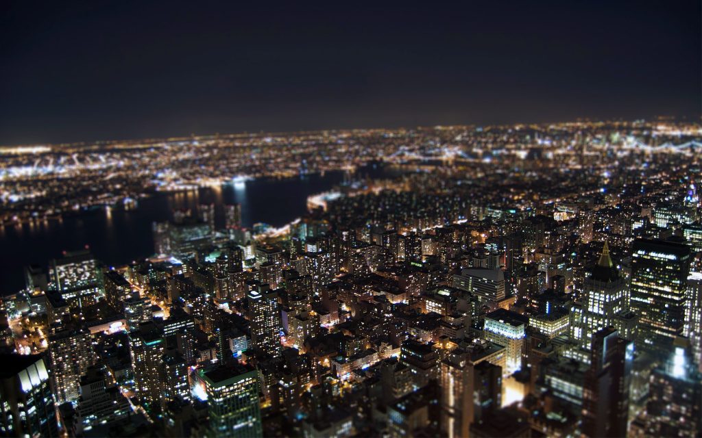 城市夜景俯瞰