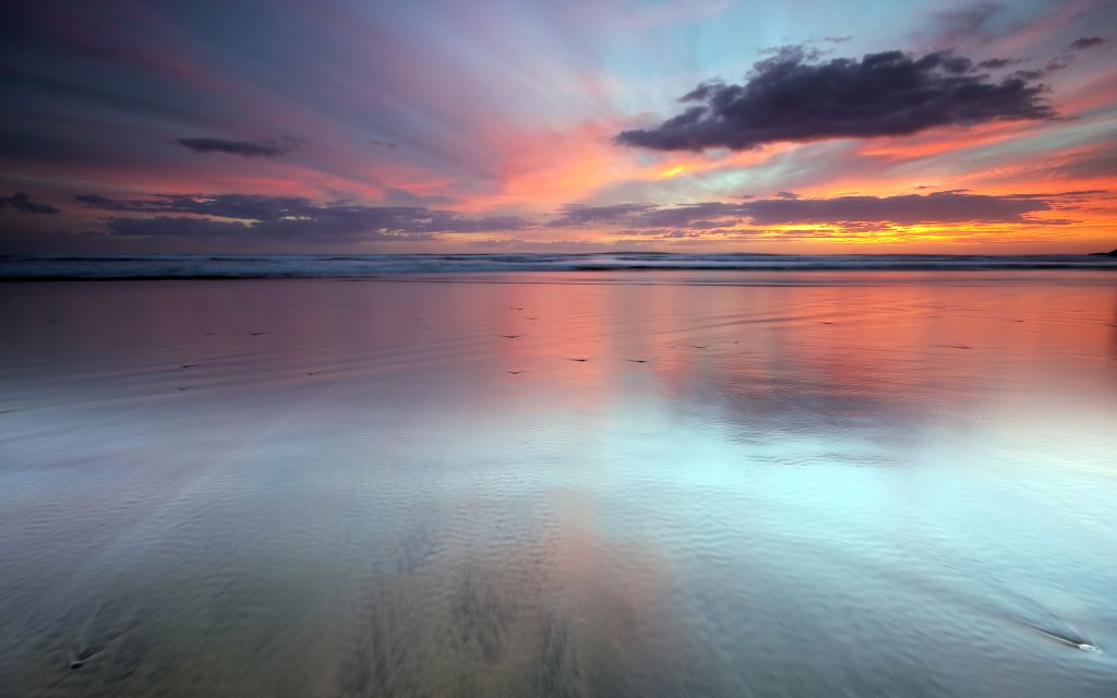 海天一色夕阳