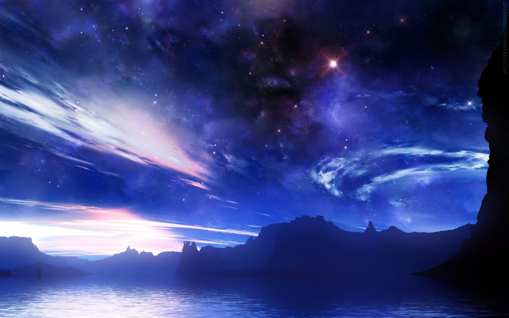 神秘星空夜景