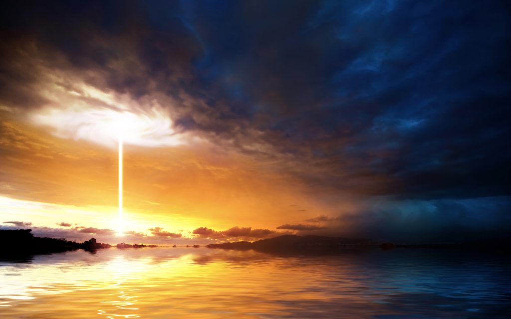 海天一色夕阳