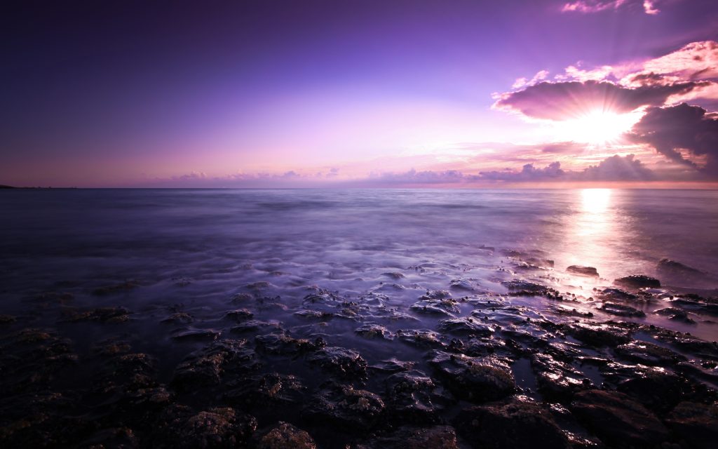 海天一色夕阳