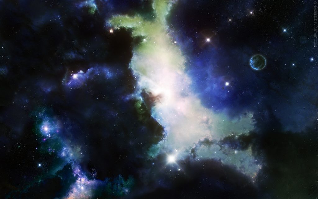 星云璀璨夜空
