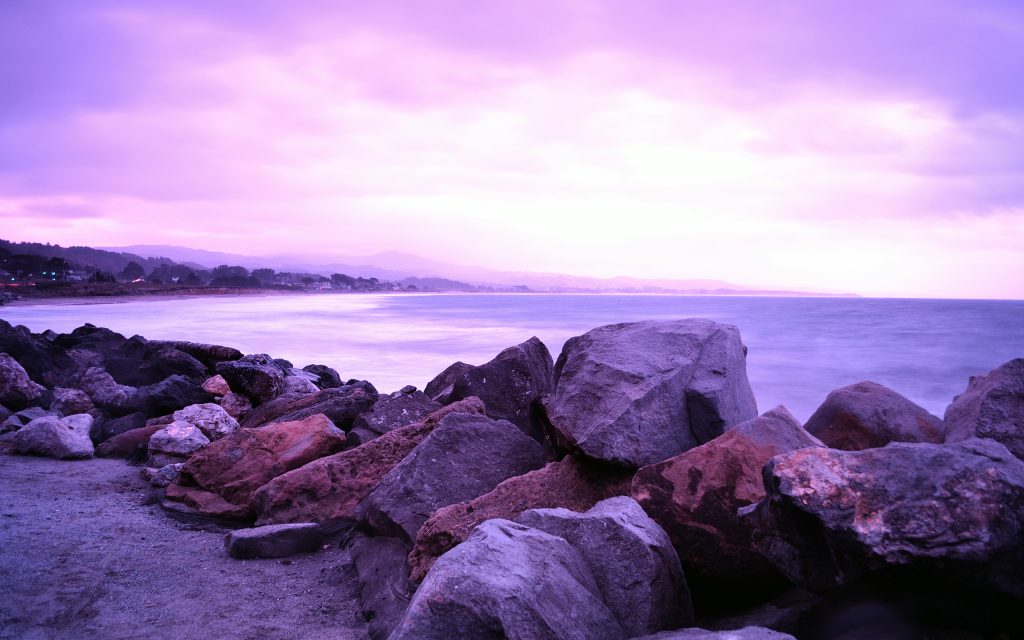 海边黄昏景色